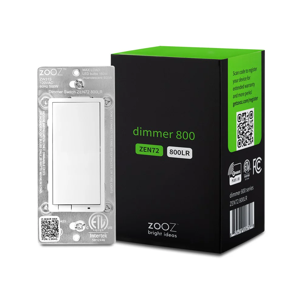 Zooz 800 Series Z-Wave Long Range Dimmer ZEN72 800LR - The Smartest House